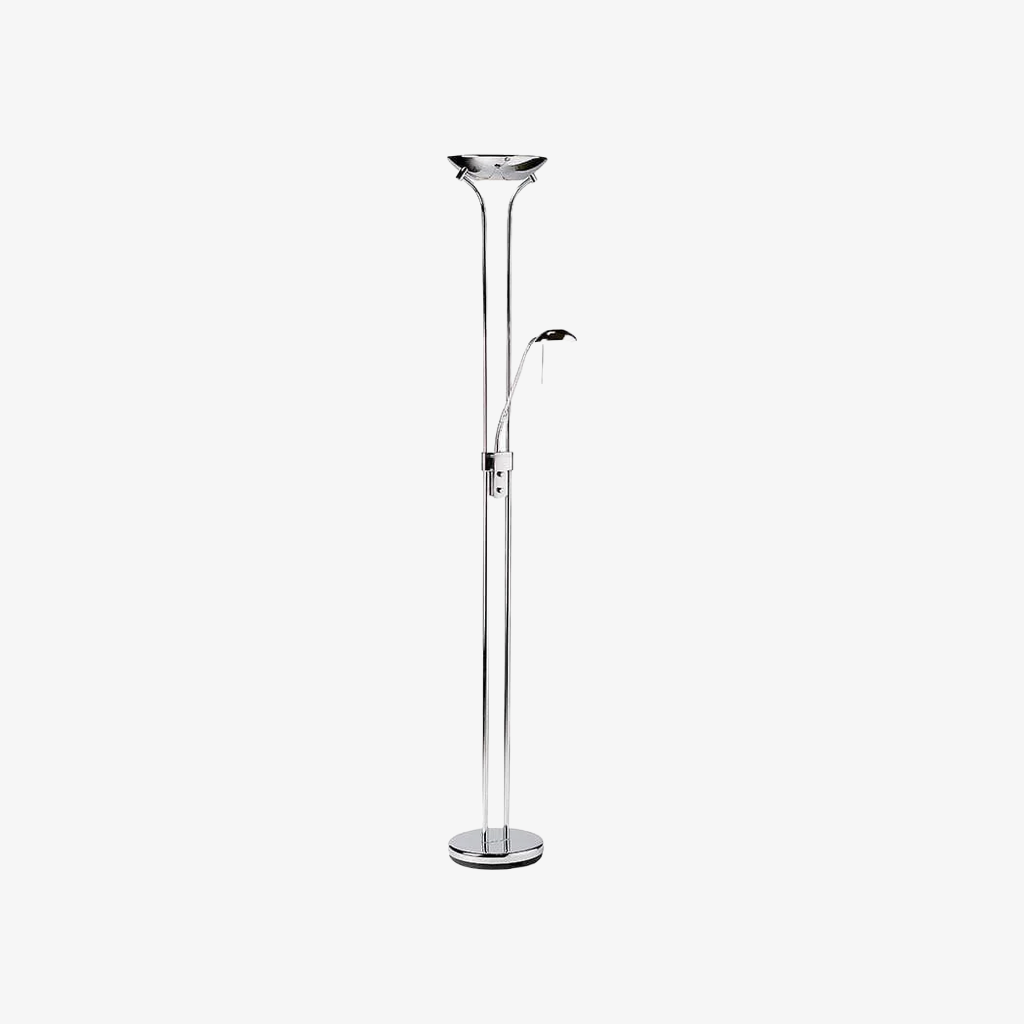Linexis Art Deco Metal & Opal Glass Floor Lamp - Dual-Light Design for Modern Interiors T942
