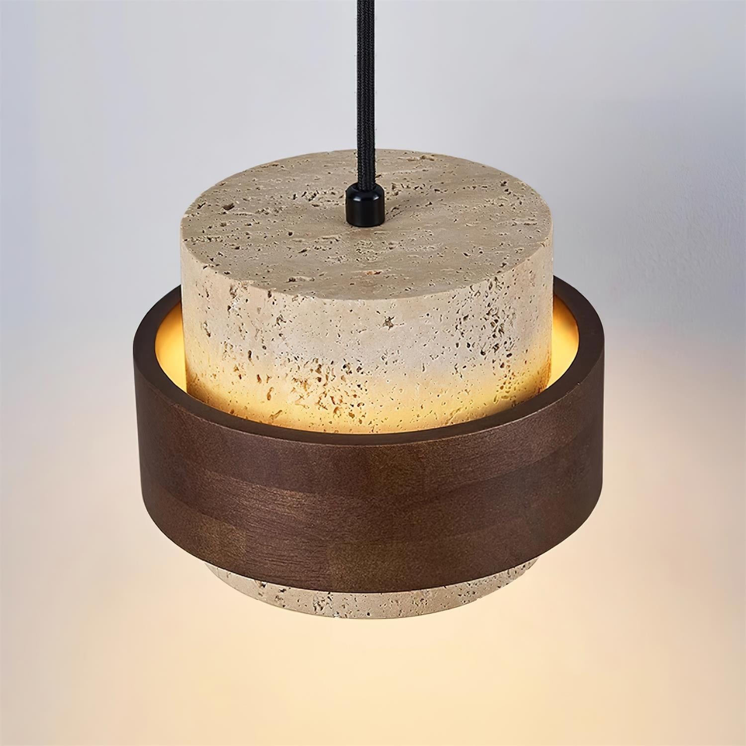 Travertine Drum Minimal Pendant - Kitchen Island Light M169