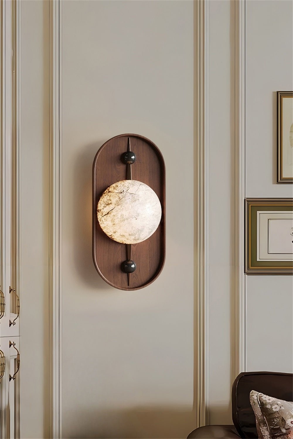 Bezel Alabaster Wall Lamp T1617