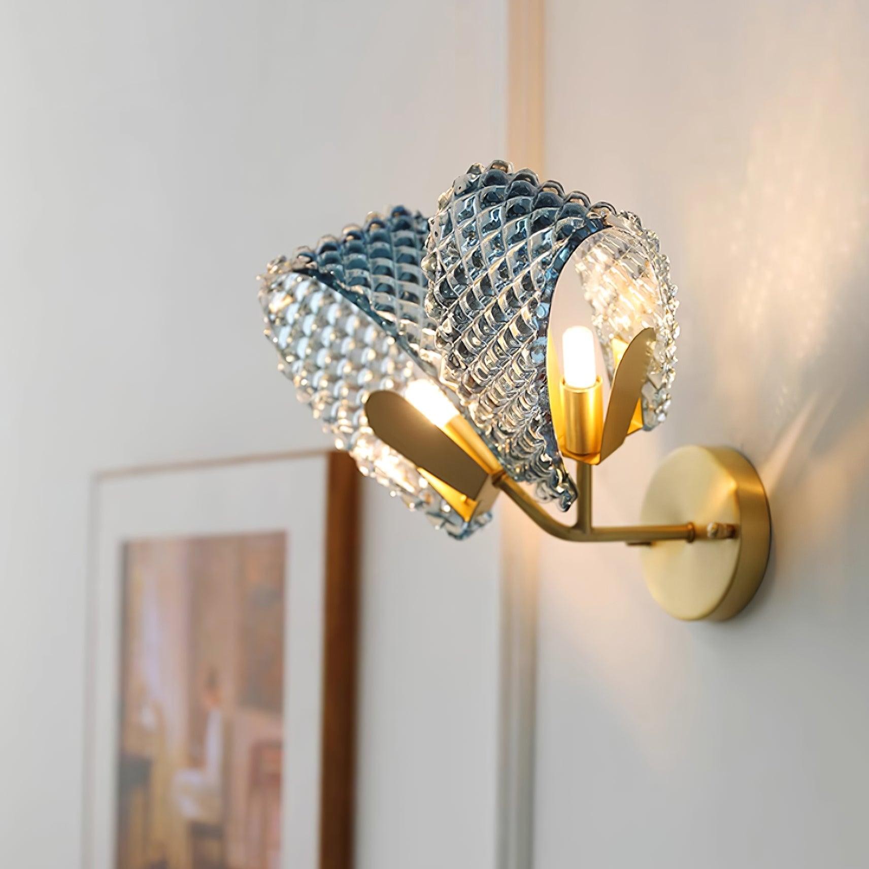 Creative Light Luxury Blue Ribbon Wall Lamp M182