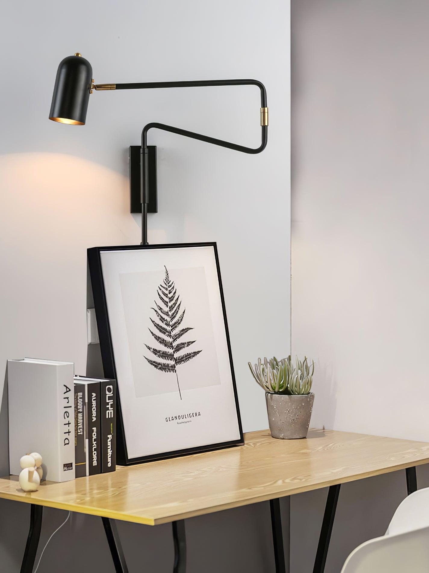 Adjustable Arm Plug In Wall Lamp T1595