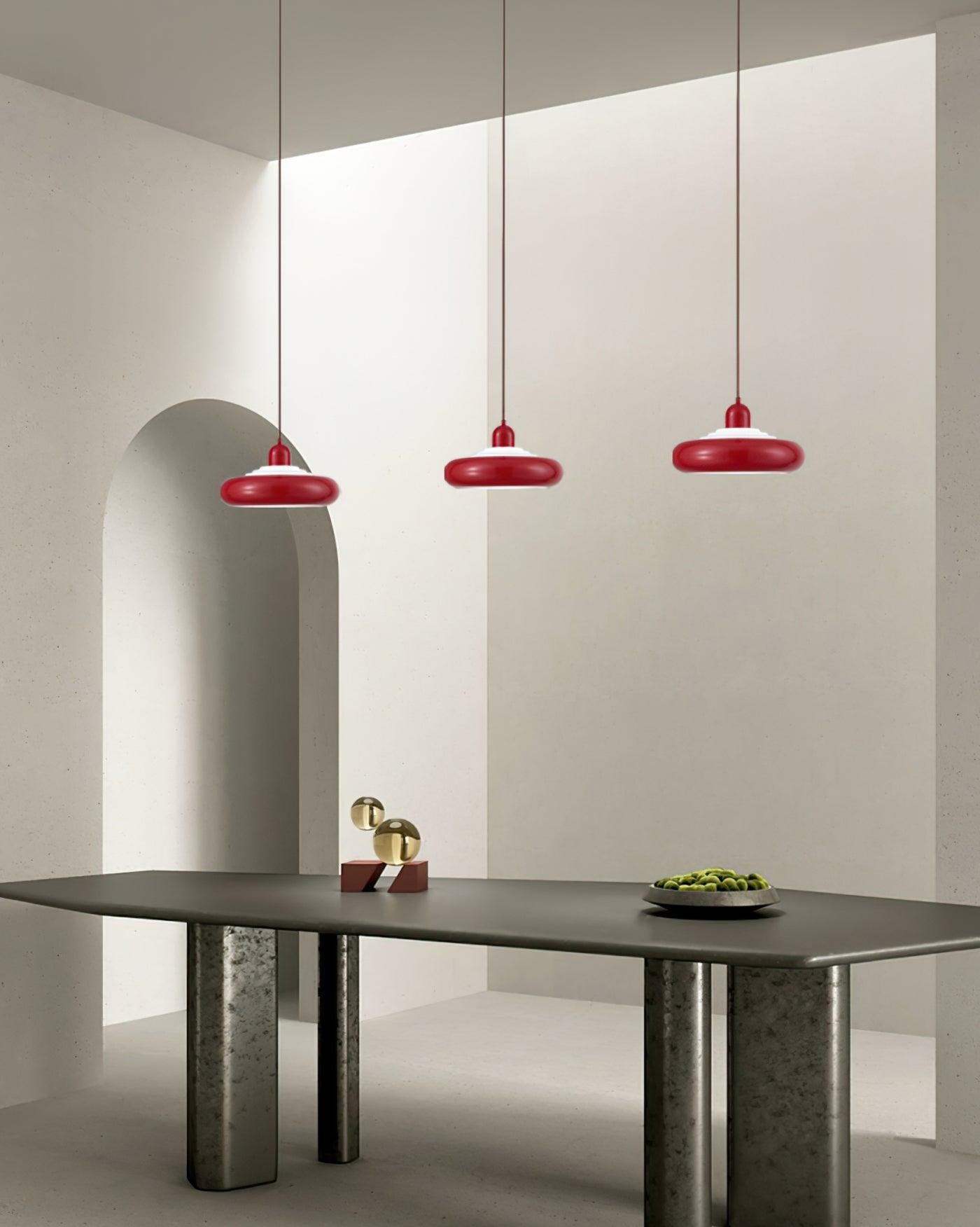 Multi-tiered Round Tower Cream Color Pendant Lamp M385