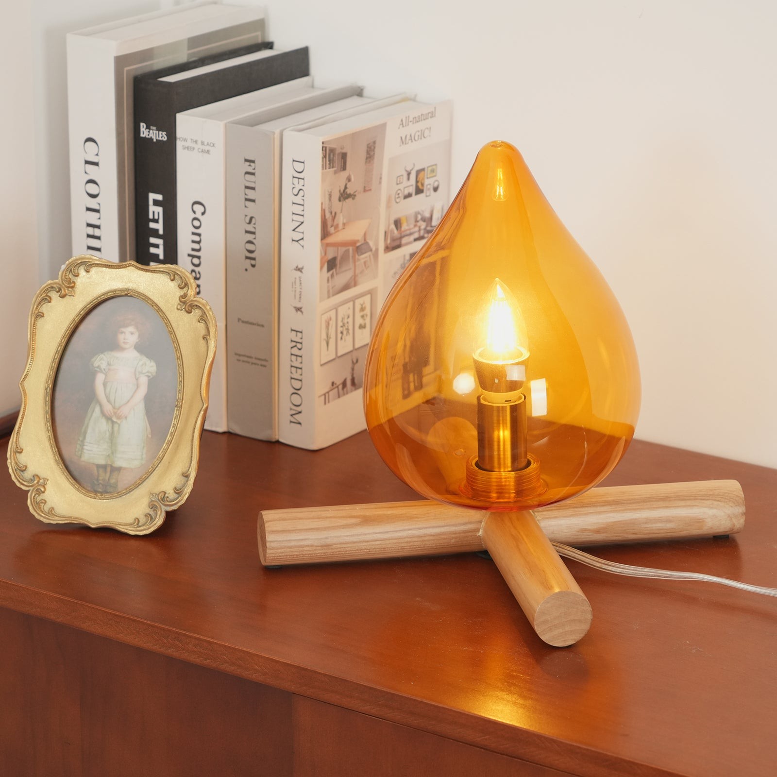 Funny Fire Shape Small Flame Table Lamp M55