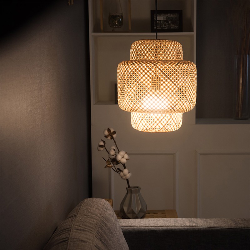 Inn Rattan Pastoral Zen Pendant Light