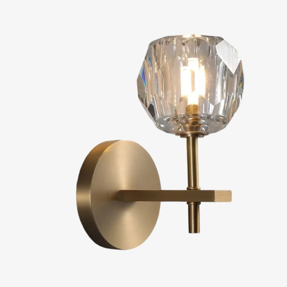 Luxury Crystal Wall Sconce - Brass Frame Modern Wall Light T453