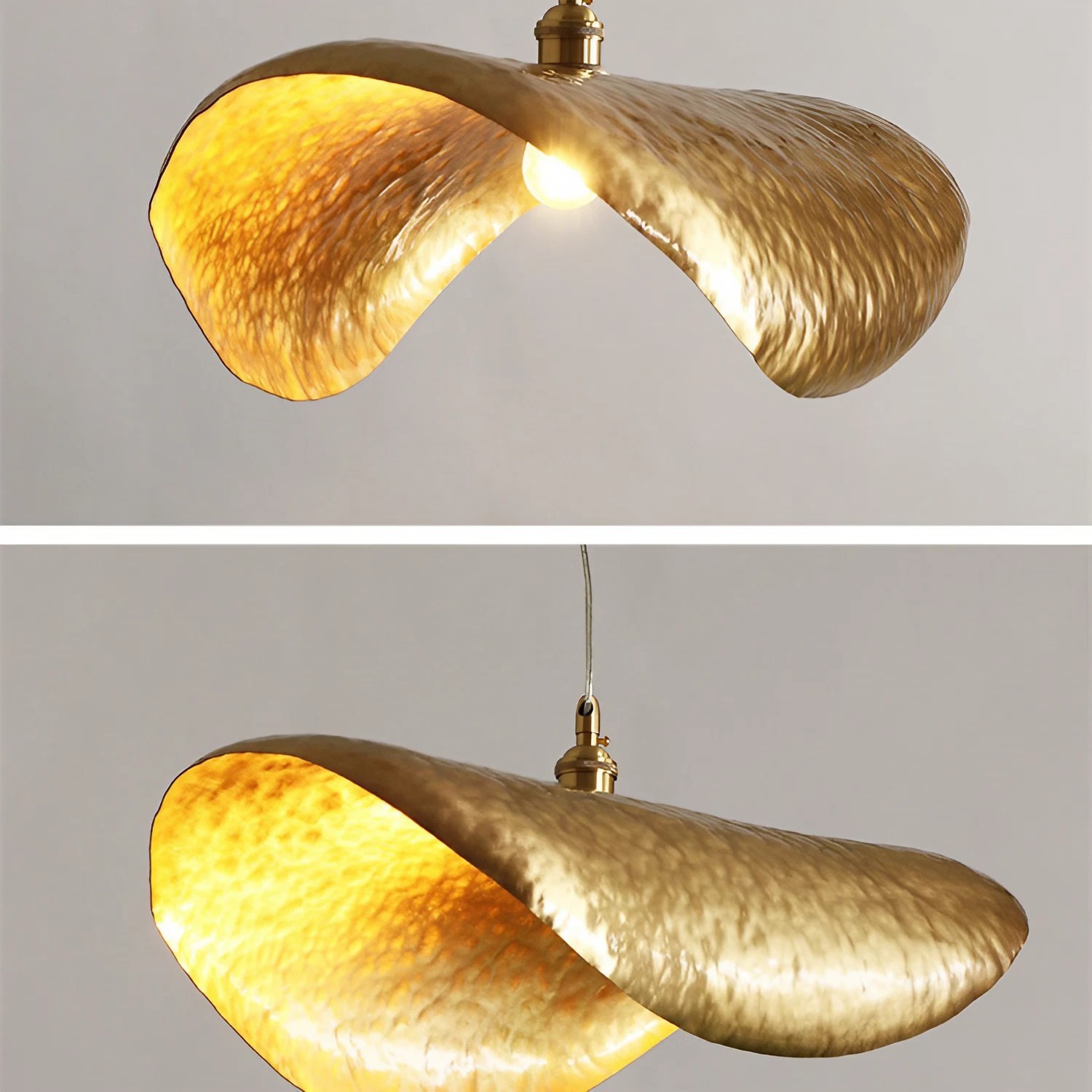 Vintage Lotus Leaf Pendant Light For Living Room S64