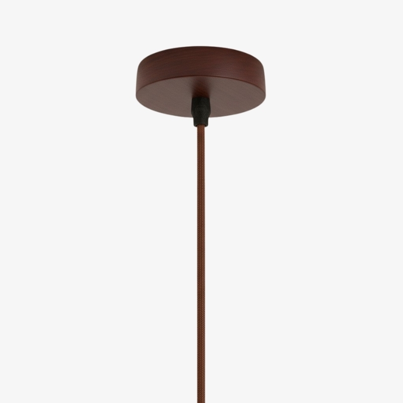 Rotating Travertine and Wood Pendant Light - Japandi Dining Room Glow T1100