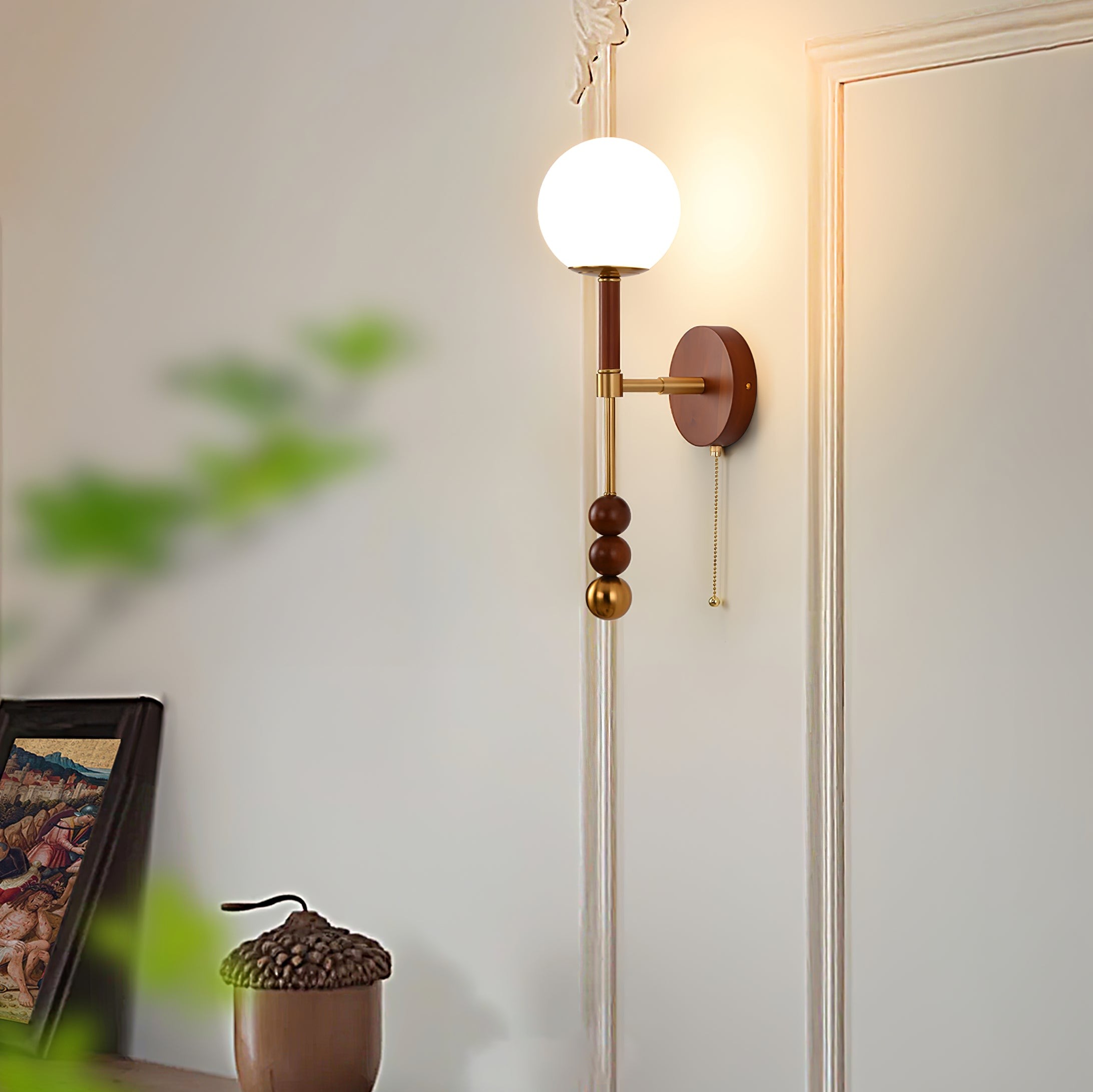Retro Solid Wood Series Wall Lamp M419