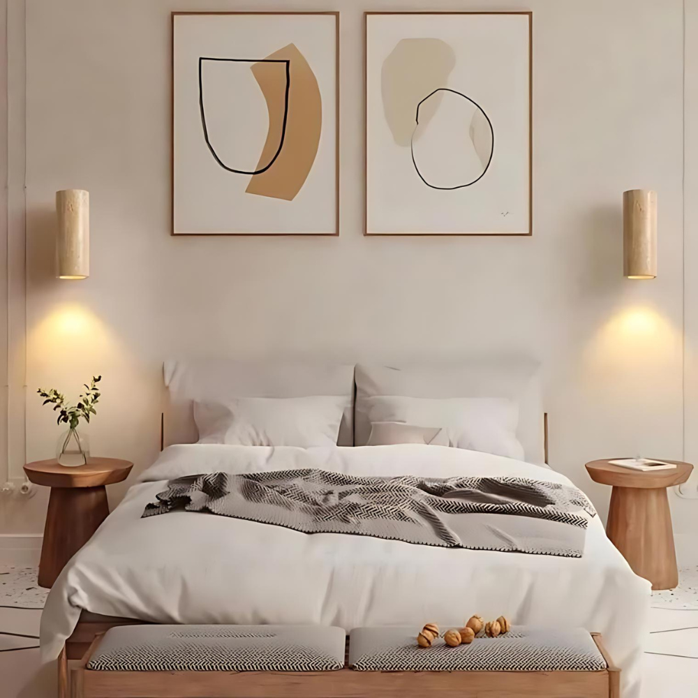 Wabi-Sabi Aura Travertine Wall Light T2022