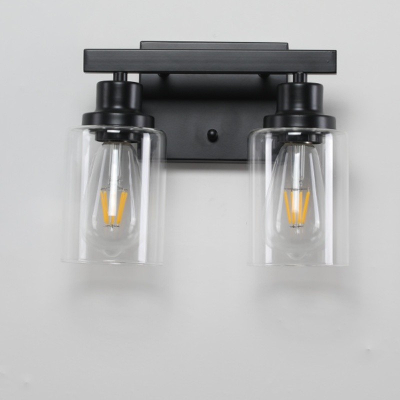Double Heads Glass Wall Lamp For Bathroom S133