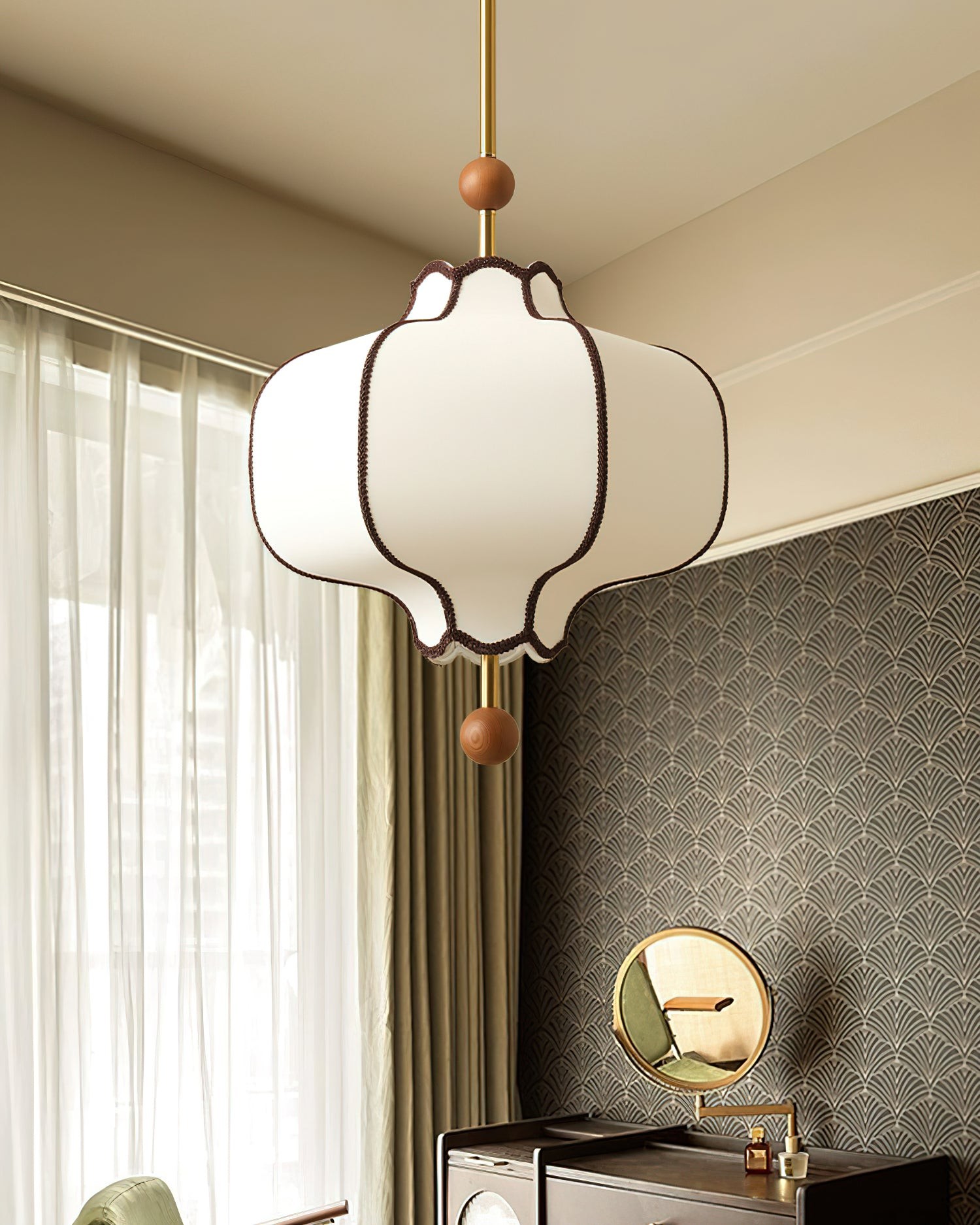 Vintage Textured Fabric Pendant Light M270