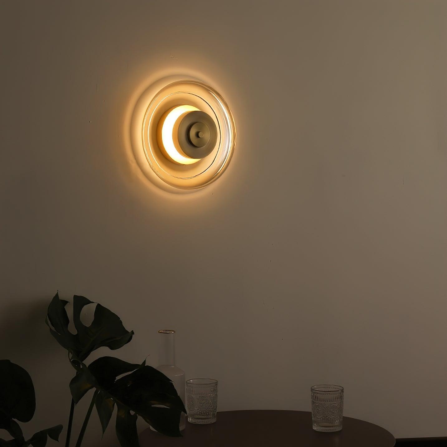 Postmodern Brass Glass Wall Lamp M112