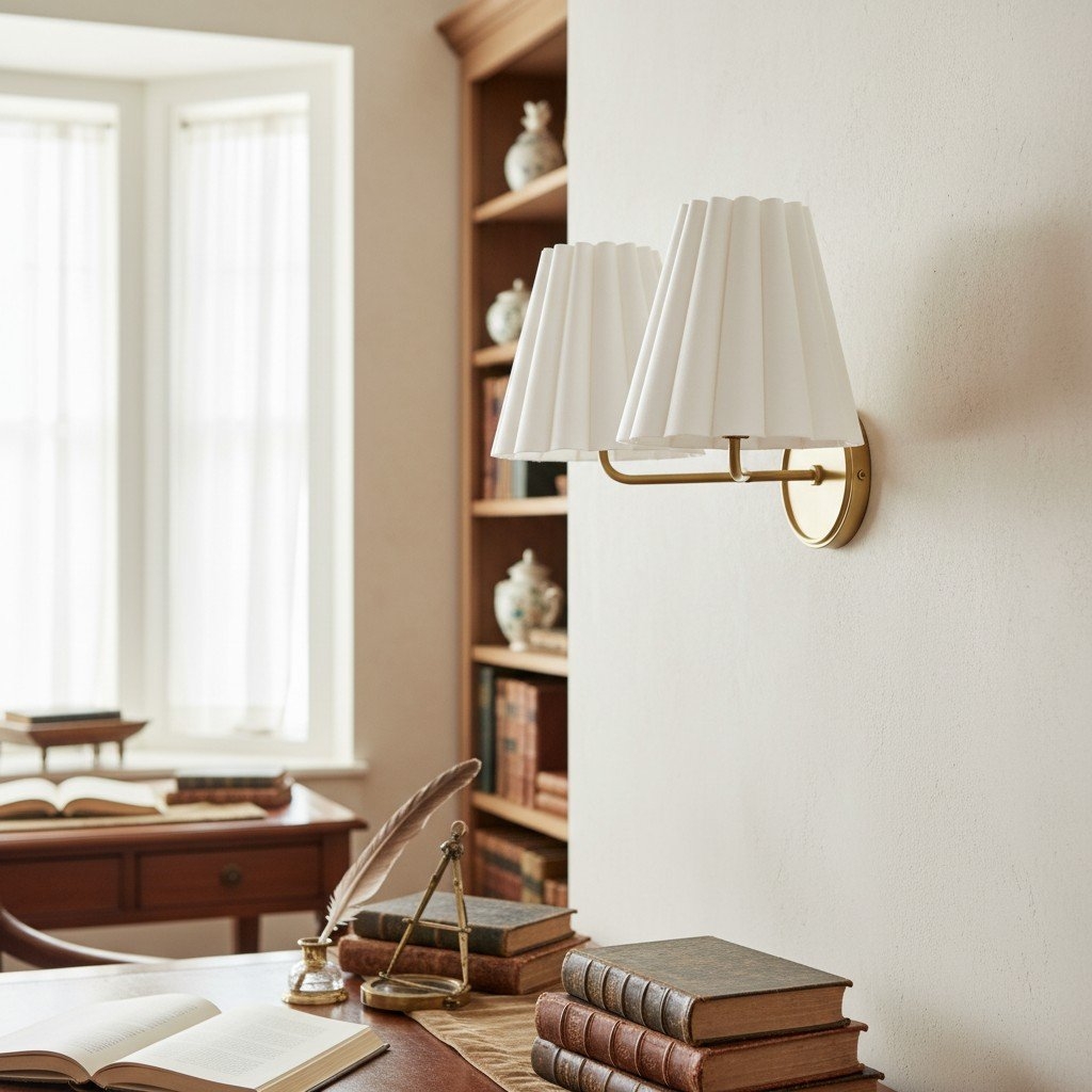 Ruffmeto Modern Pleated Wall Lamp - Elegant Accent Light for Hallways T474