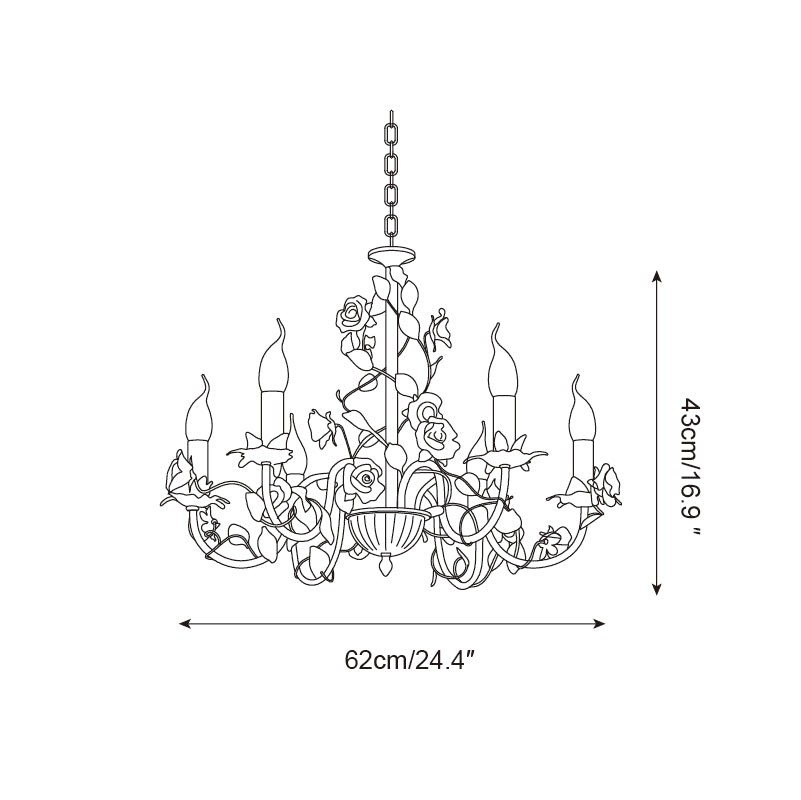 Rose Flowers Chandelier P060