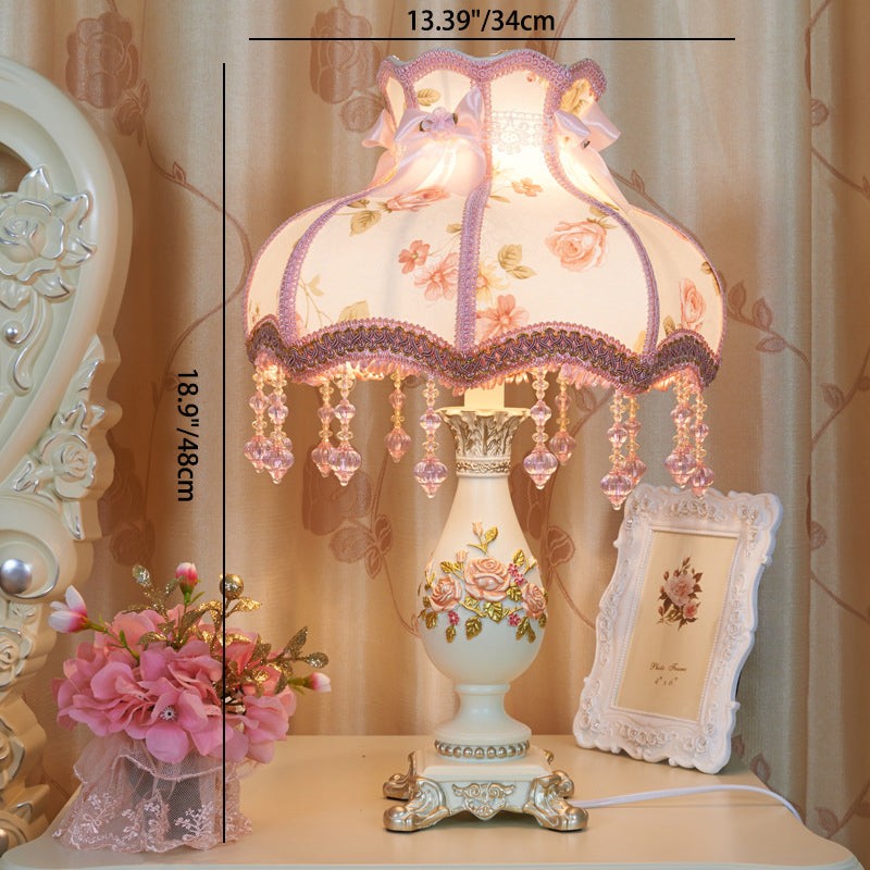 Vase Palace Resin Fabric Table Lamp M494