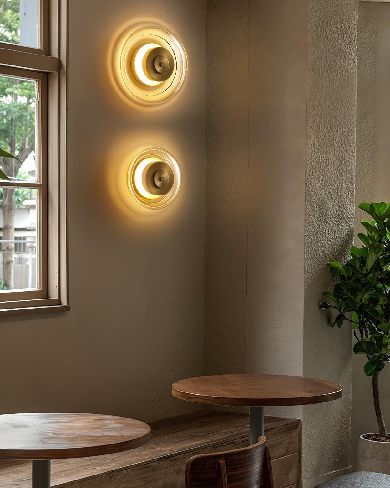Postmodern Brass Glass Wall Lamp M112