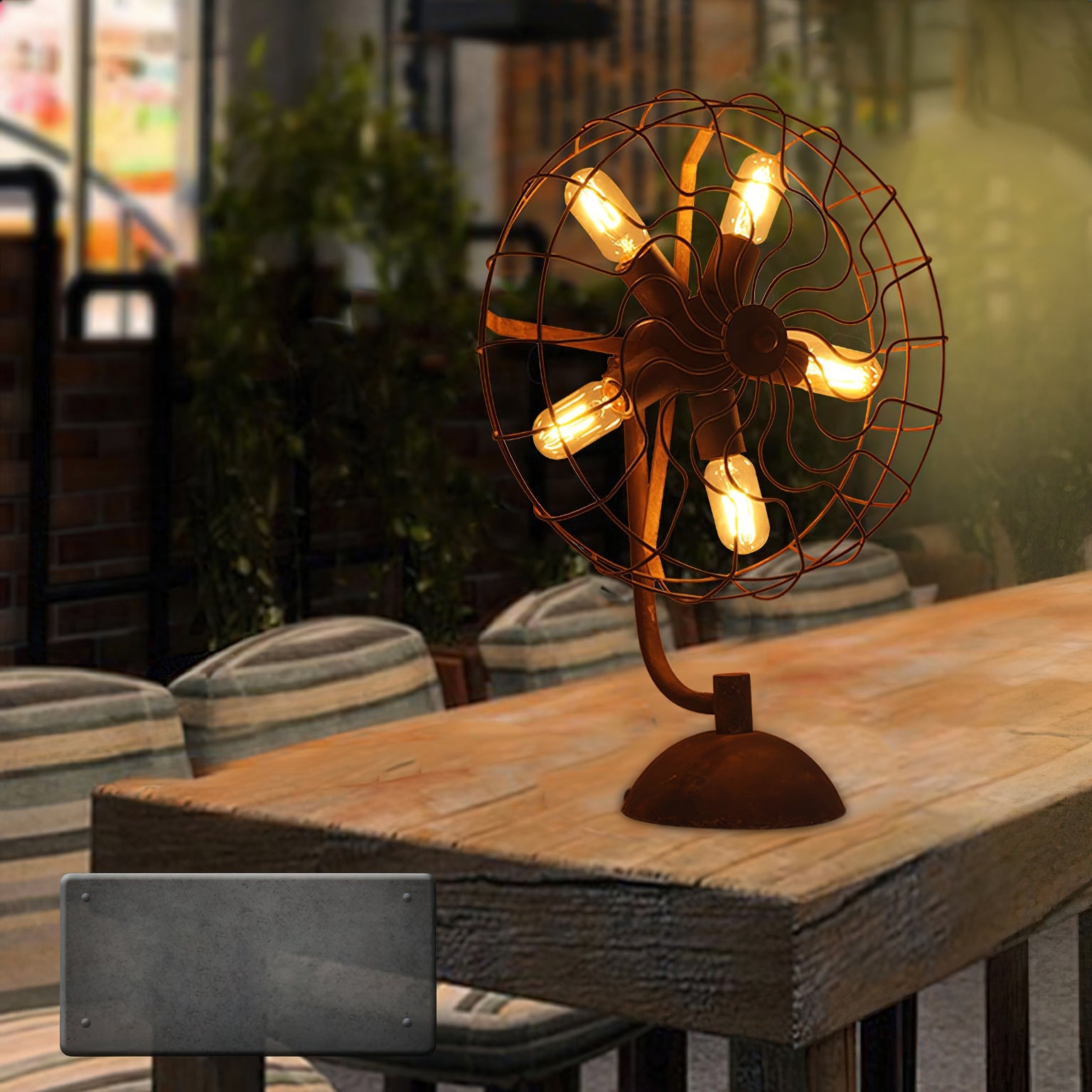 Old Style Fan Table Lamp T1688