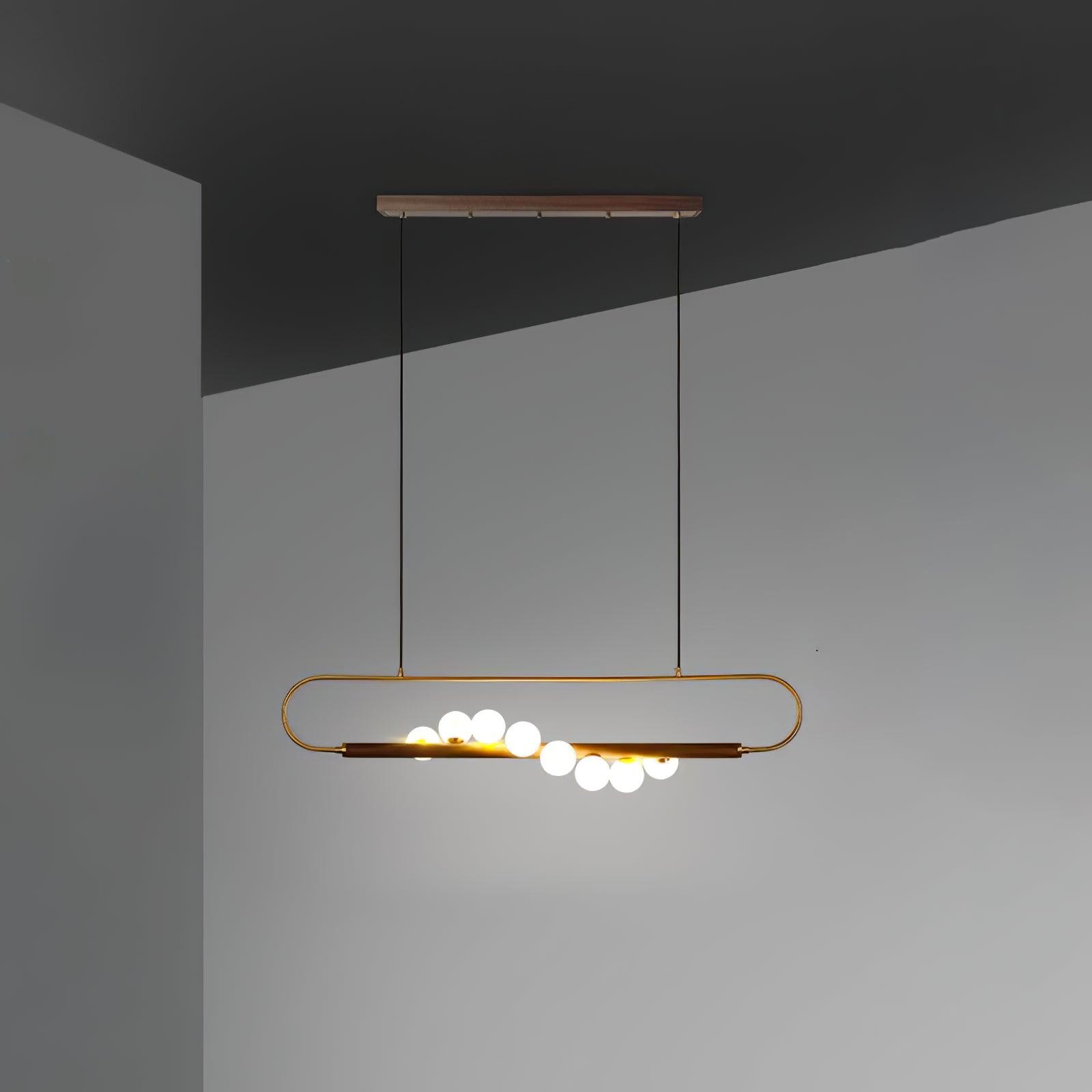 Modern Walnut Simple Chandelier M32