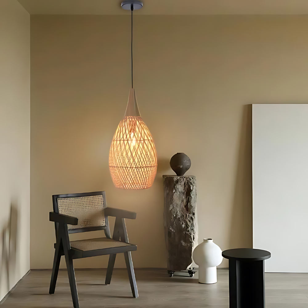 Handmade Rattan Tapestry Pendant Light T2063