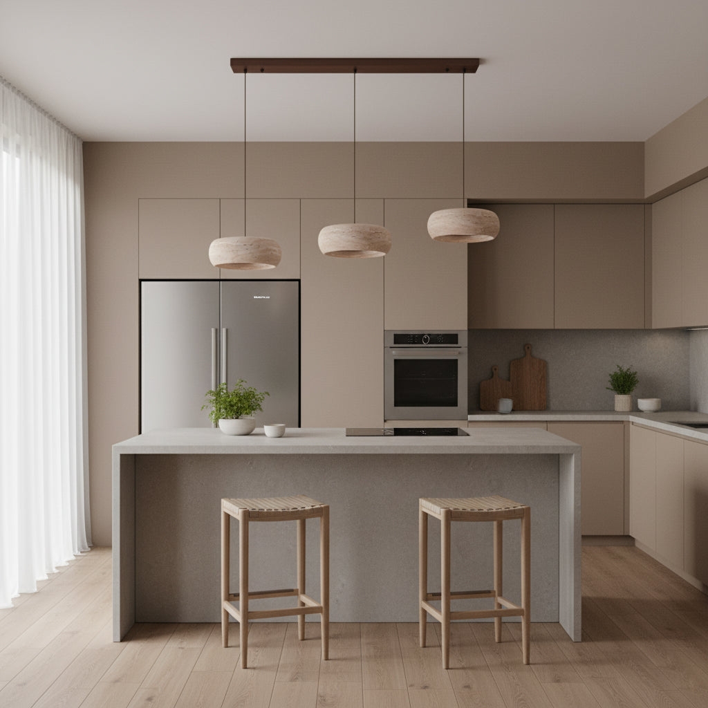 Travertine Drum Pendant Lamp T1832