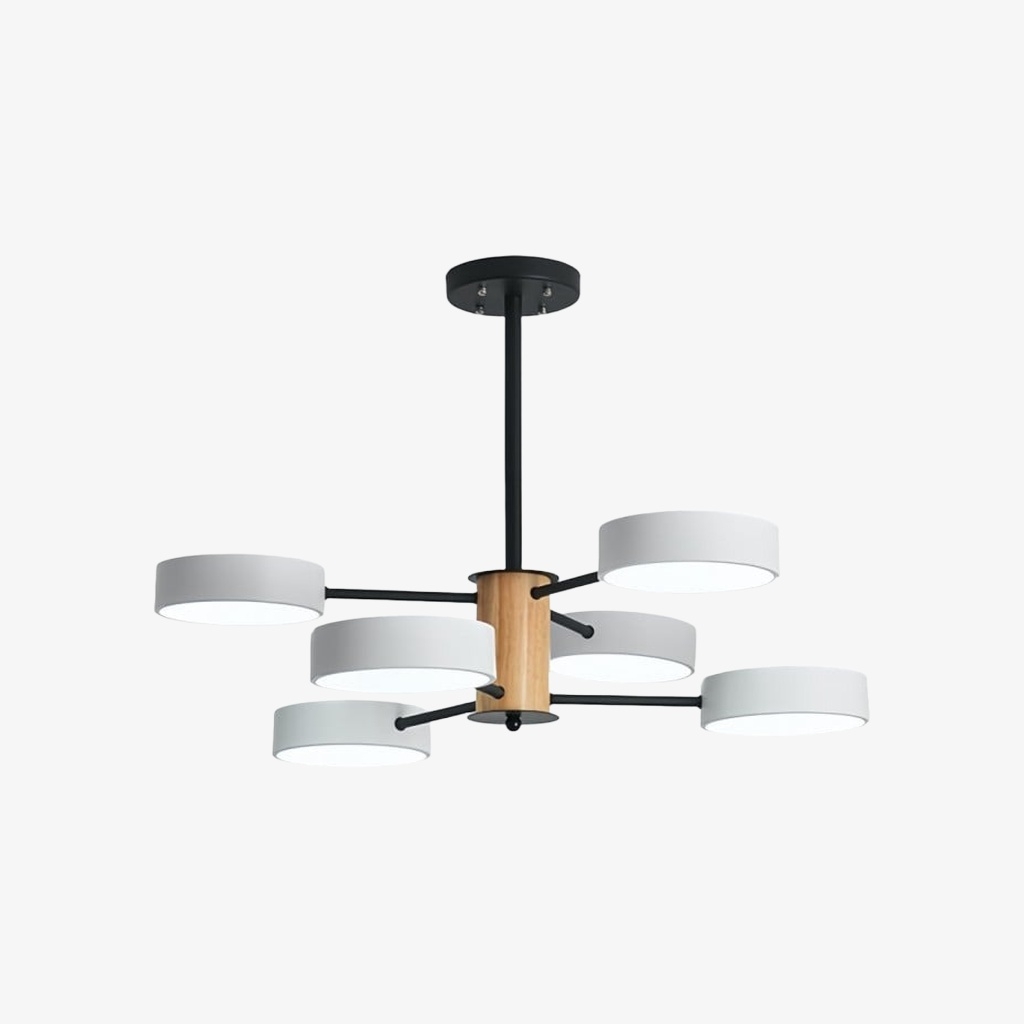 Modern Branch Design Chandelier - Wooden Sputnik LED Light for Dining Room S387