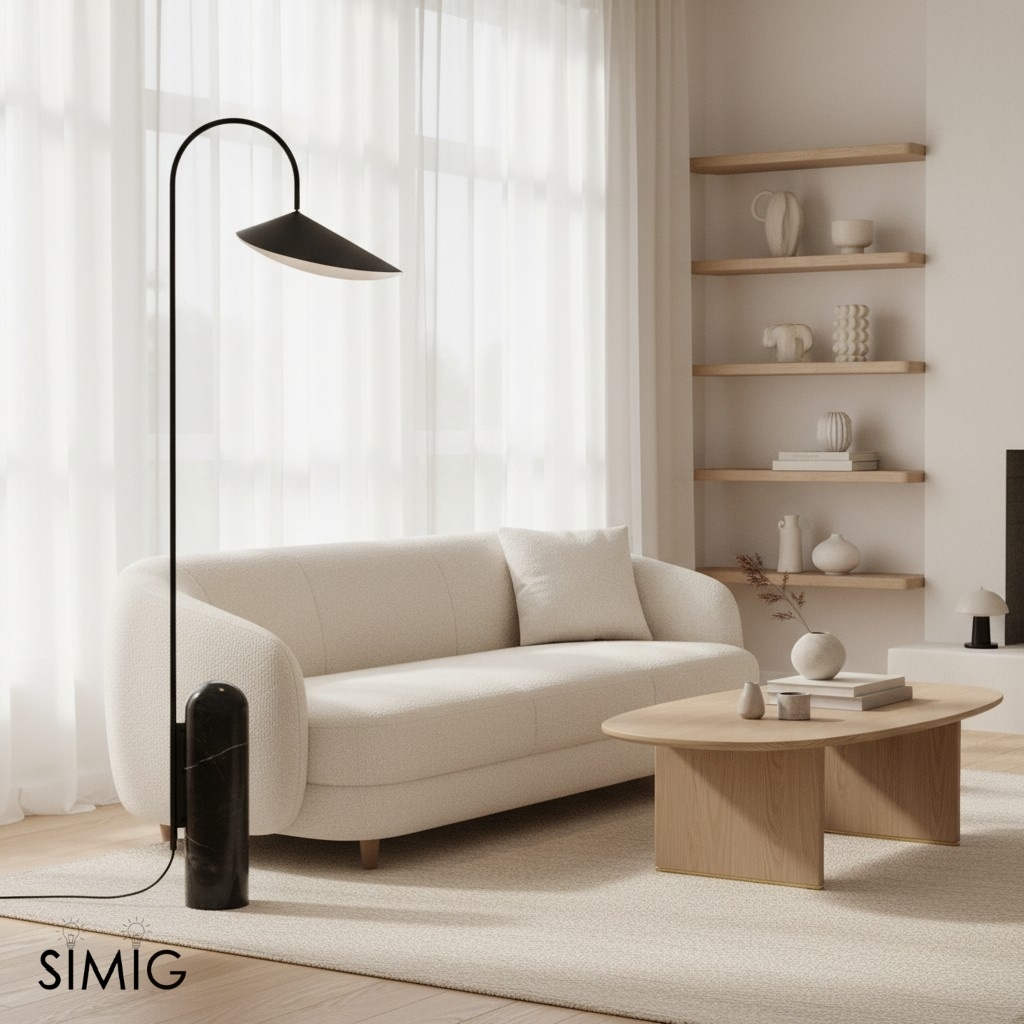 Nulavo Floor Lamp - Minimalist Pivoting Lamp for Contemporary Interiors