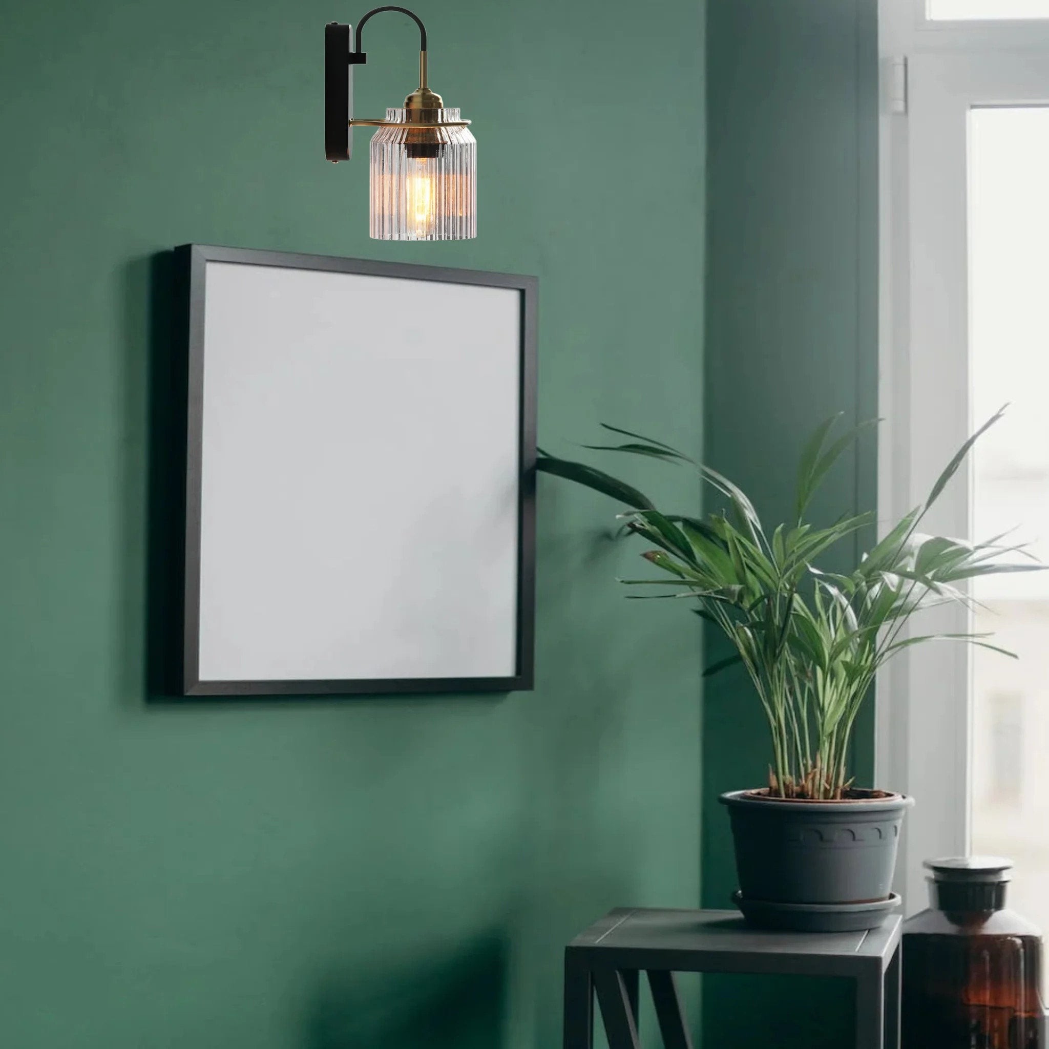 Nordic Columnar Glass Mirror Front Wall Lamp M28