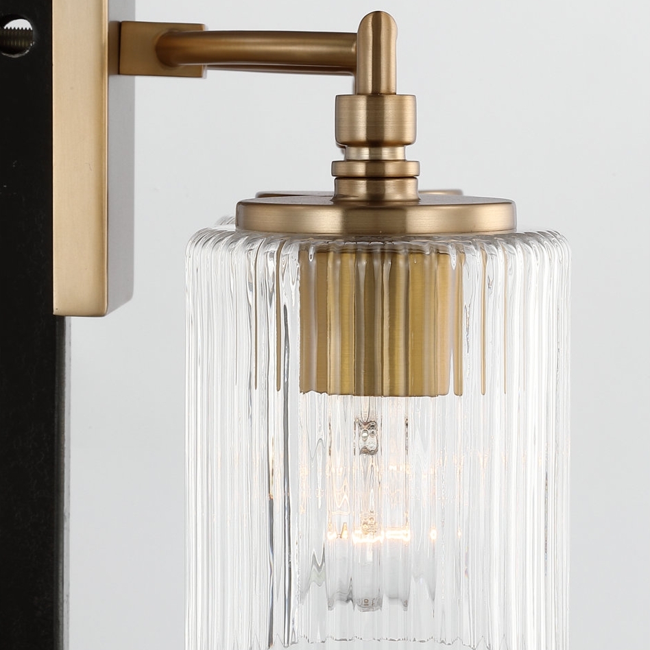 Lirra 3 Light Glass Vanity Lamp - Contemporary Bathroom Wall Lighting T762