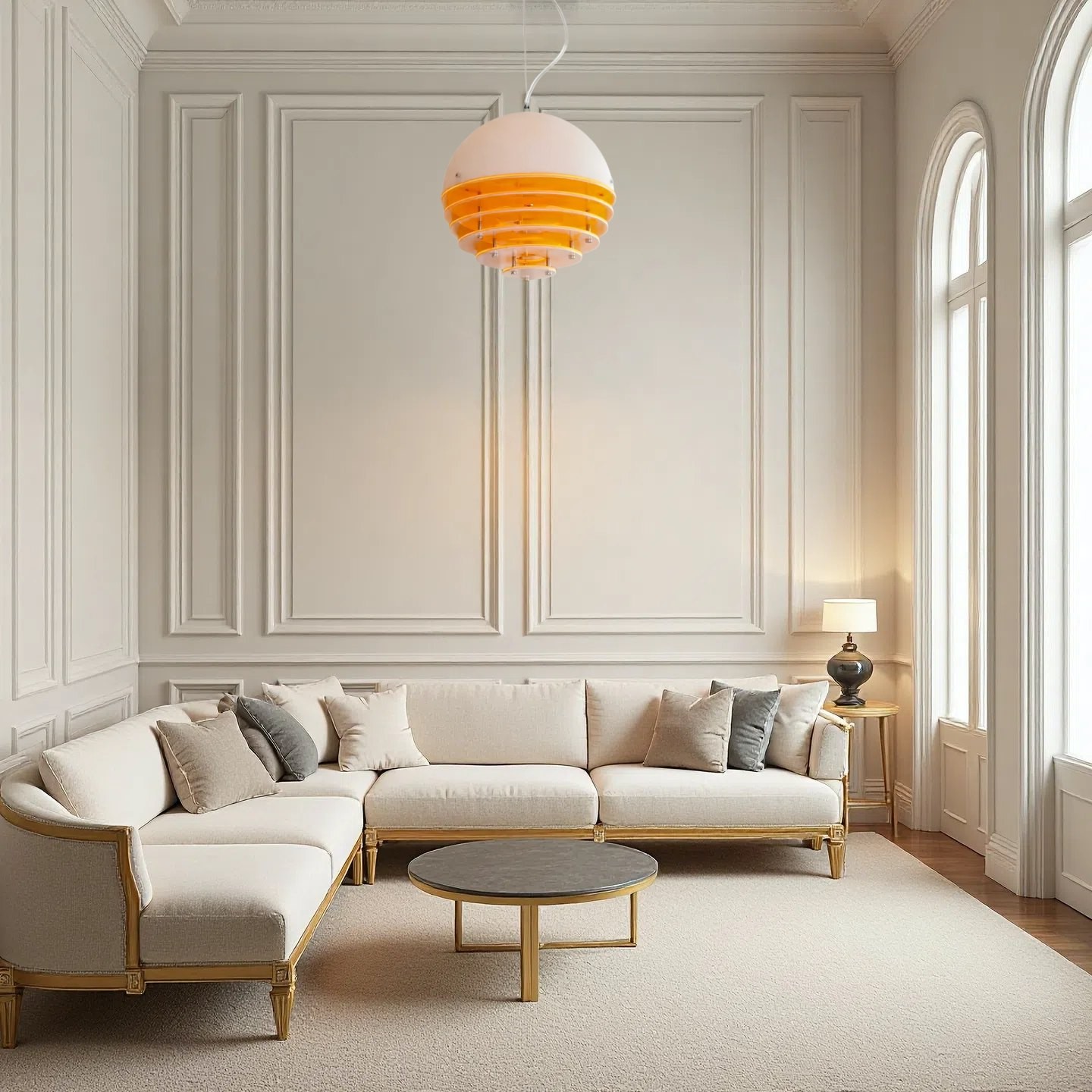 Bauhaus Sunset Pendant Lamp - Warm Ambient Lighting for Living Room S213