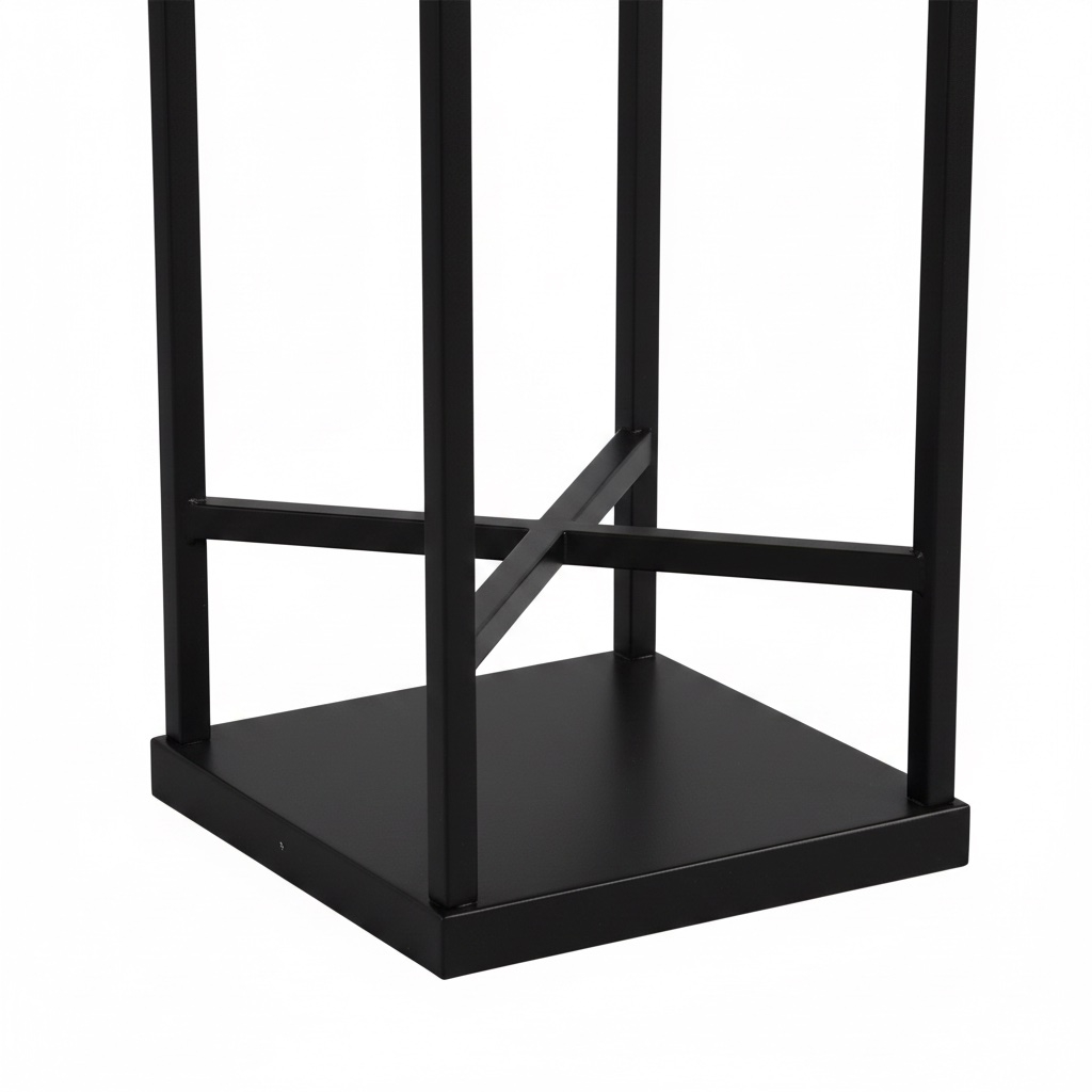 Minimalist Lantern Floor Light – Glass Shade for Outdoor Spaces