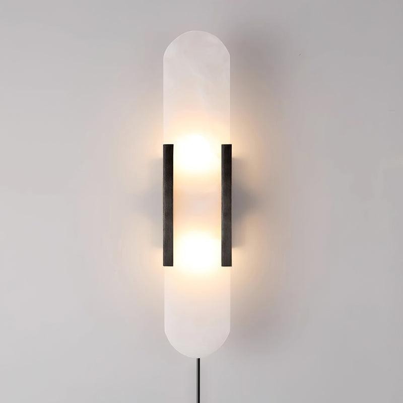 Alabaster Elongated Plug In Wall Lamp M135