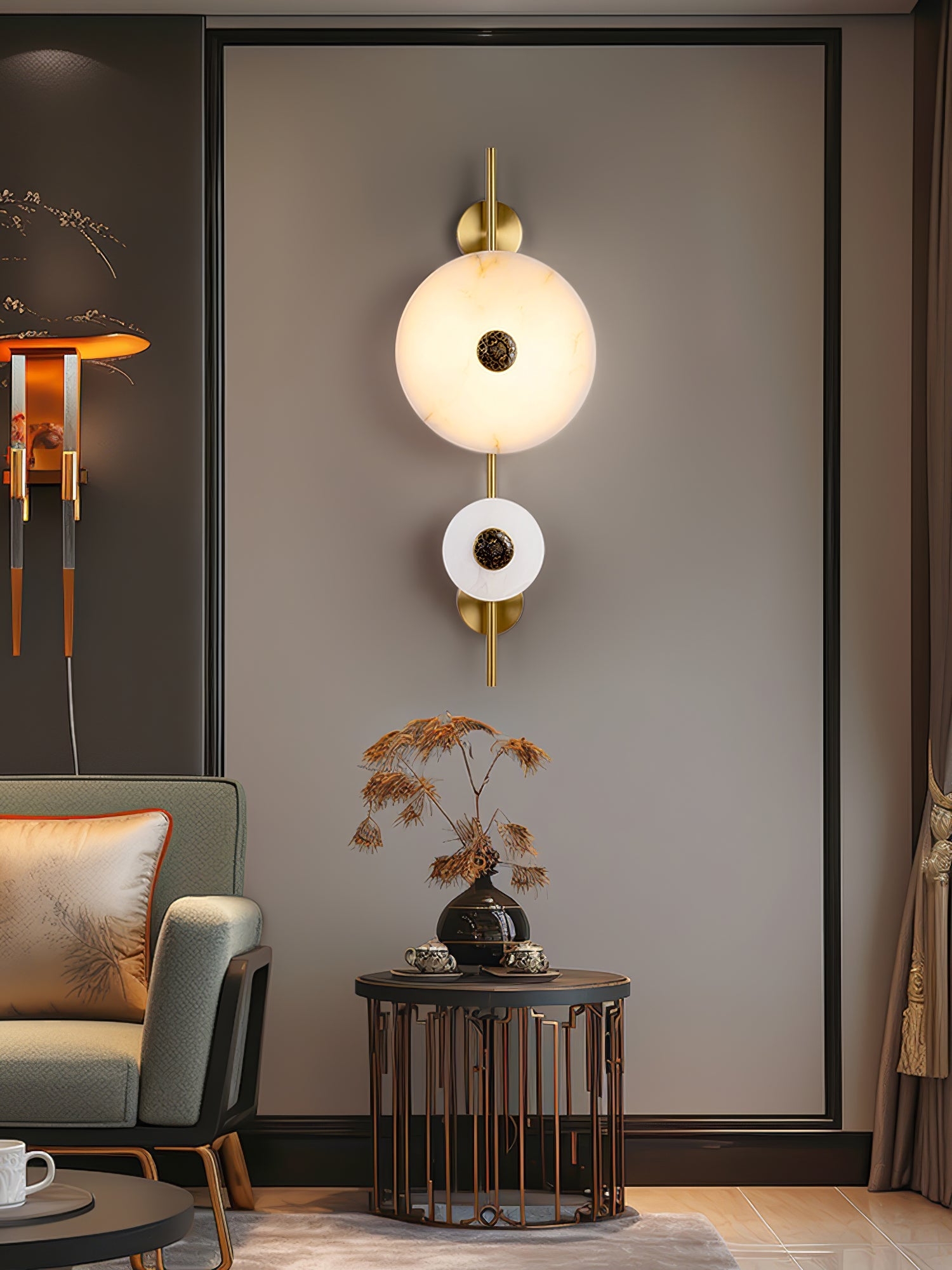 Alabaster Eclipse Wall Light T1616