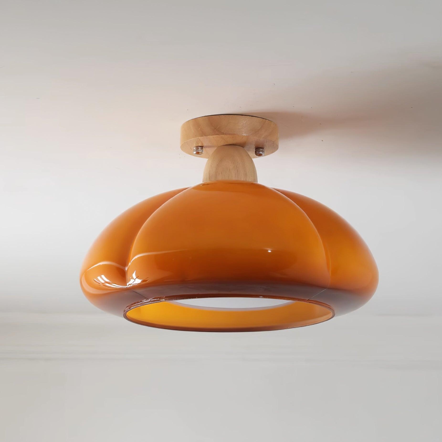 Pumpkin Glass Pendant Light For Kitchen M171