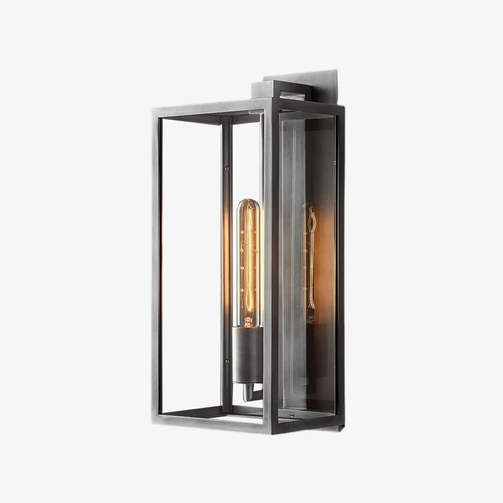 Classic Beckman Vintage Wall Sconce - Steel & Glass Linear Design T463