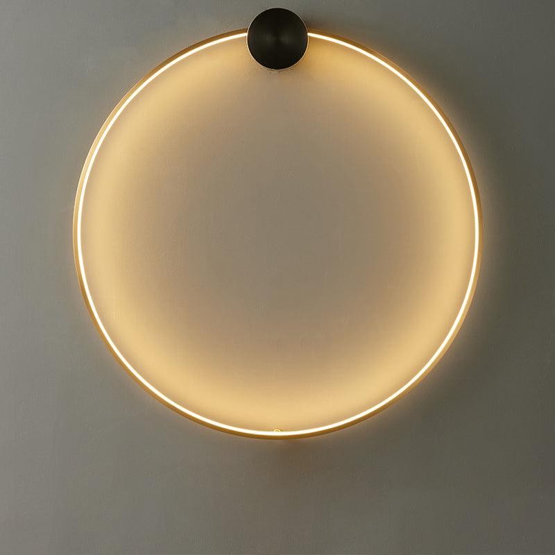 Minimalist Creative Simple Brass Round LED Wall Light M323