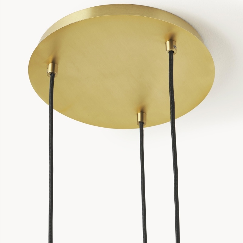 Glissora Hanging Light - Sculptural Cluster Design Tinted Glass and Metal for Entryway T797