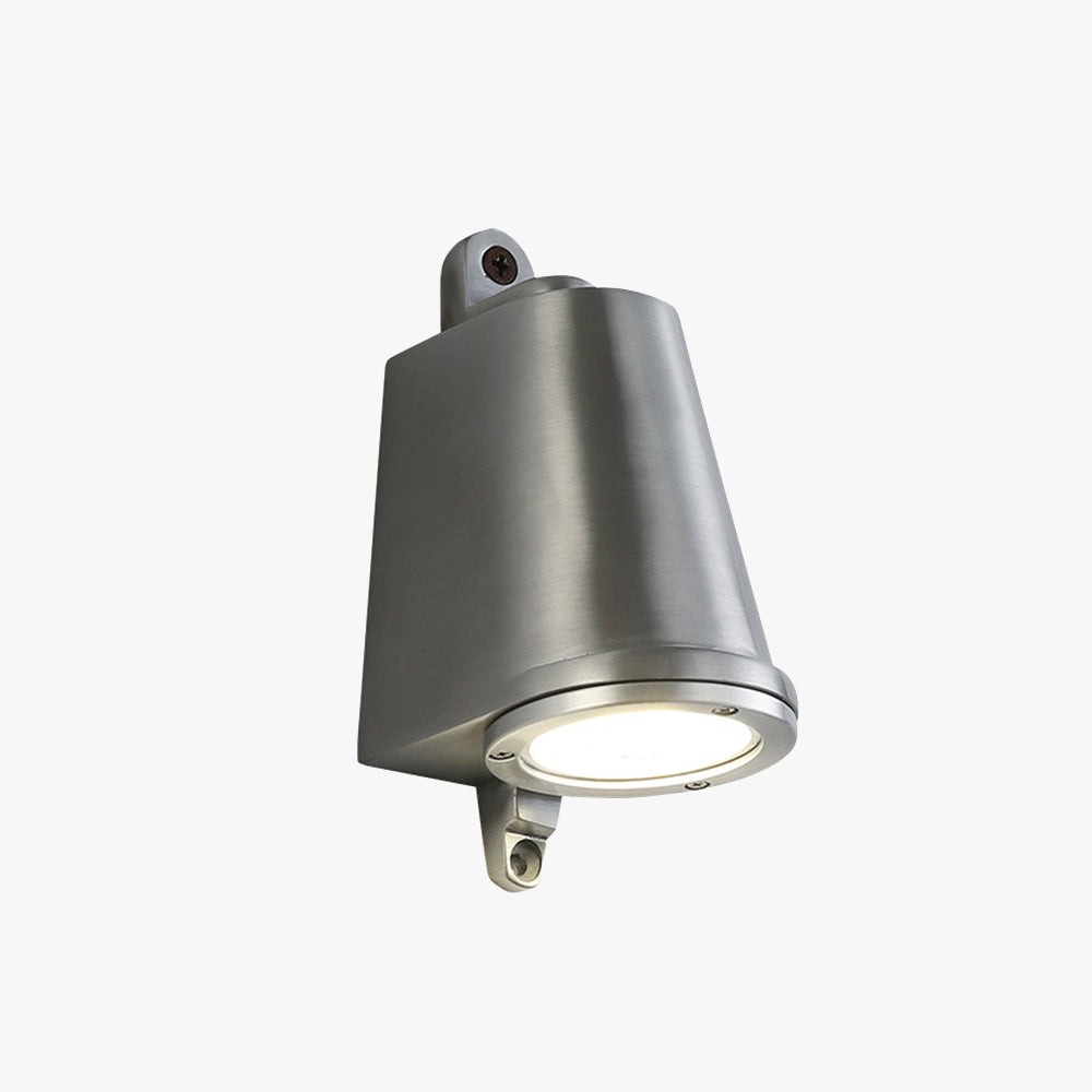 Orr Industrial Metal Bell Shaped Outdoor Wall Lamp, Black/Gray/Coppery/Aluminum G114