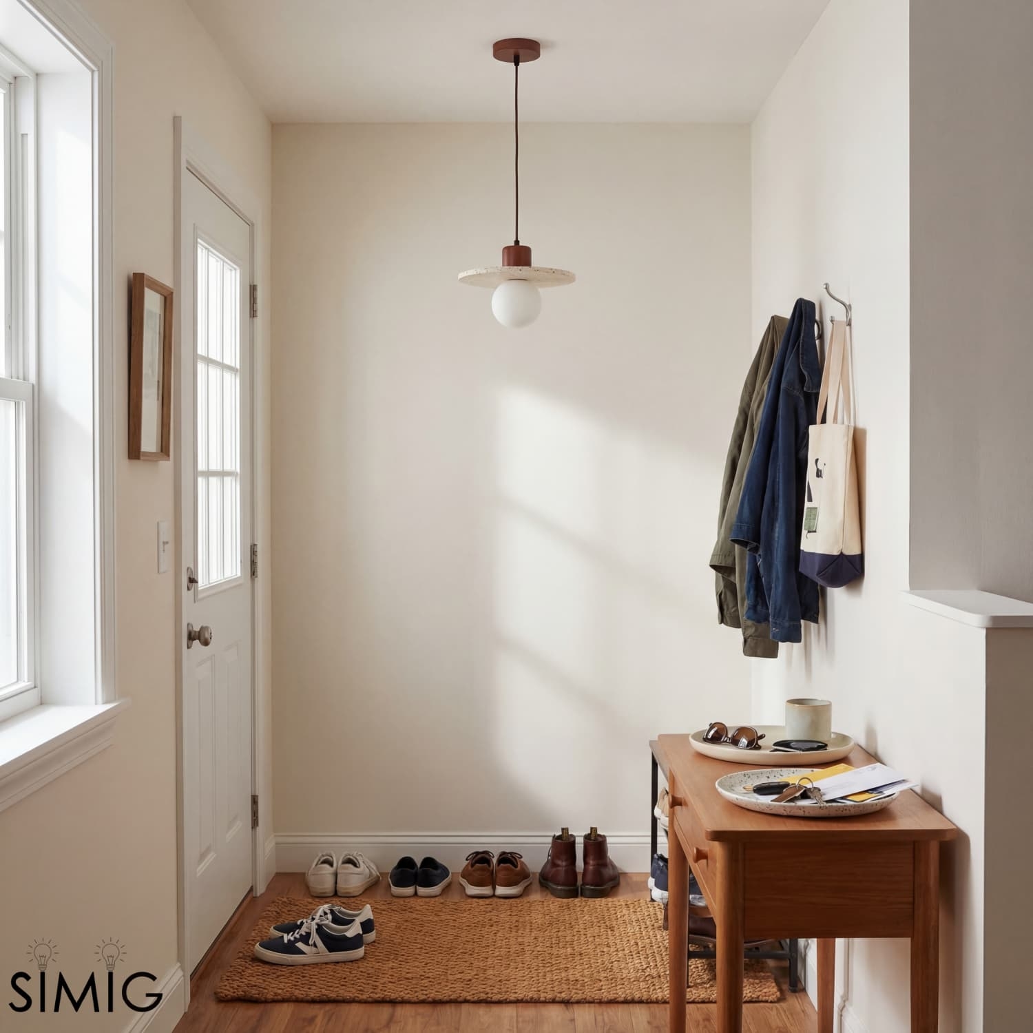 Natural Stone Wood Pendant Light - Minimalist Japanese Dining Lamp M08