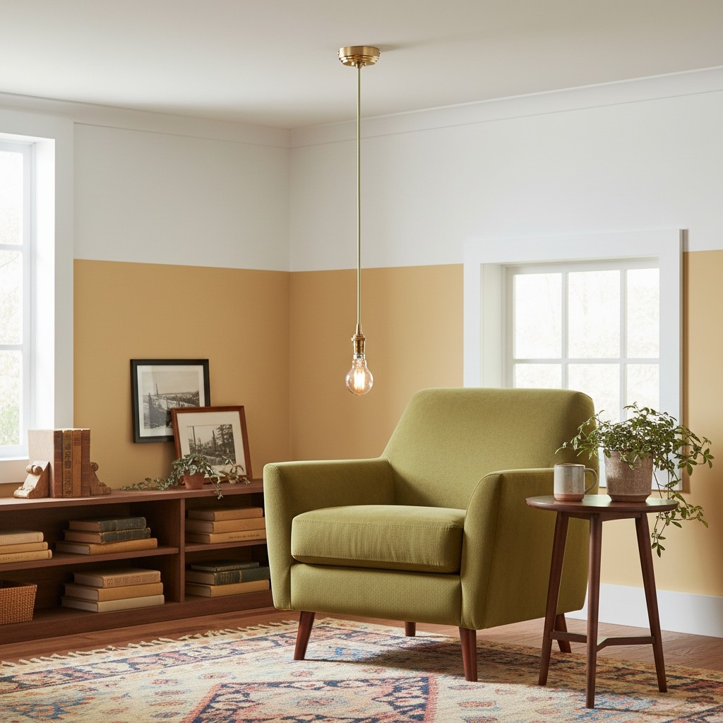 Plaitar Modern Brass Pendant Light - Minimalist Ceiling Fixture with Braided Cord for Hallways T993