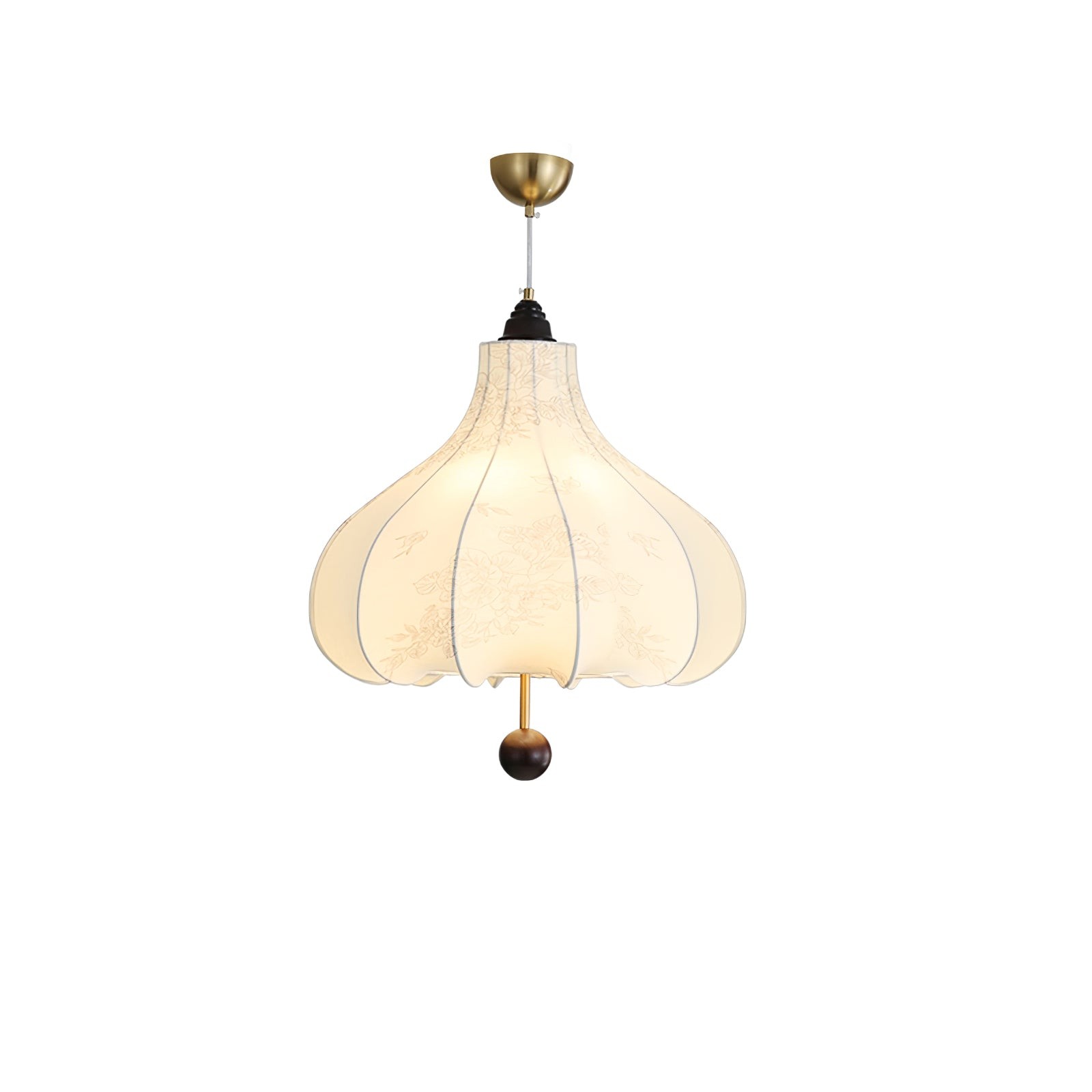 Retro Chestnut Fabric Pendant Light M465
