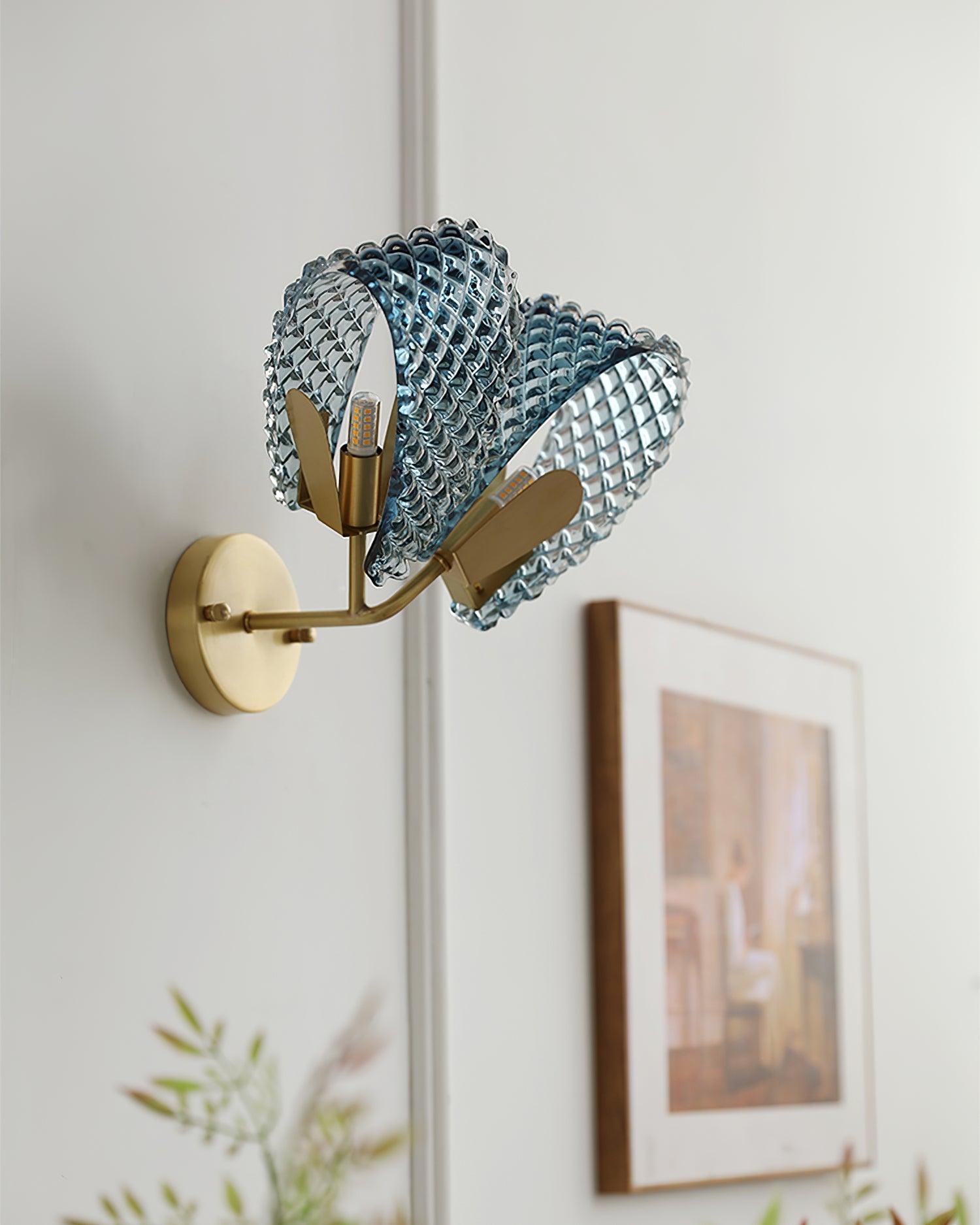 Creative Light Luxury Blue Ribbon Wall Lamp M182