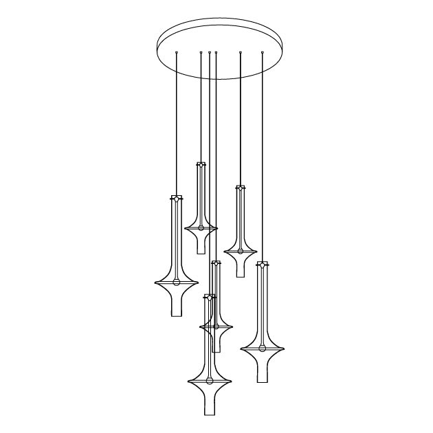 Modern Creative Glass Tube Pendant Lamp M02
