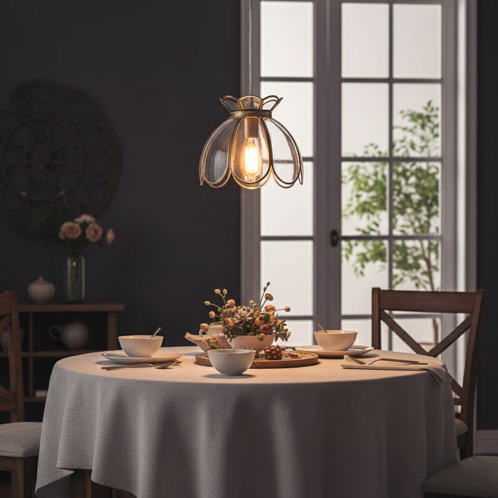 Retro Lotus Pendant Lamp T1806