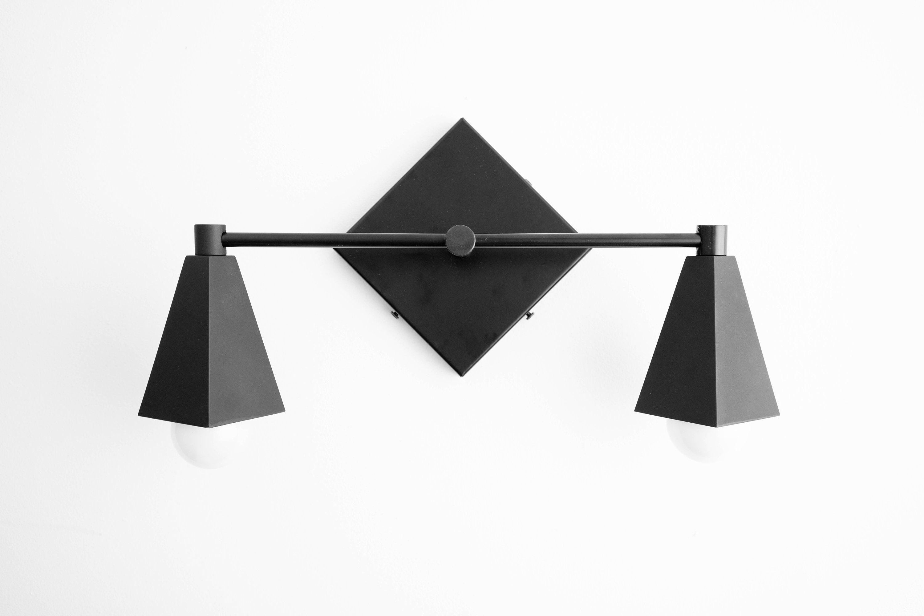 Ornato Luxe Geometric Vanity Light - Solid Brass Art Deco Bathroom Lighting T348