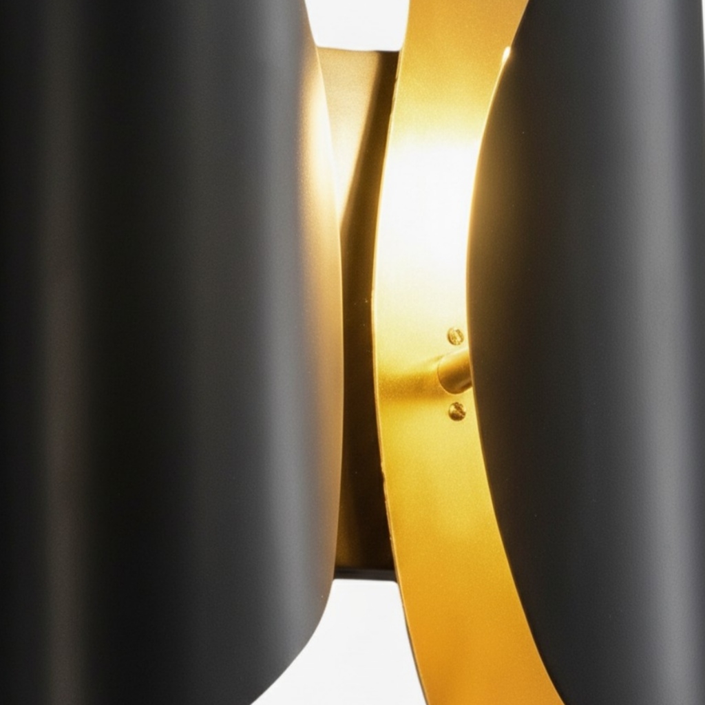Auregon Artistic Sculptural Wall Sconce – Abstract Coiled Metal Wall Light for Hallway or Living Room T1095