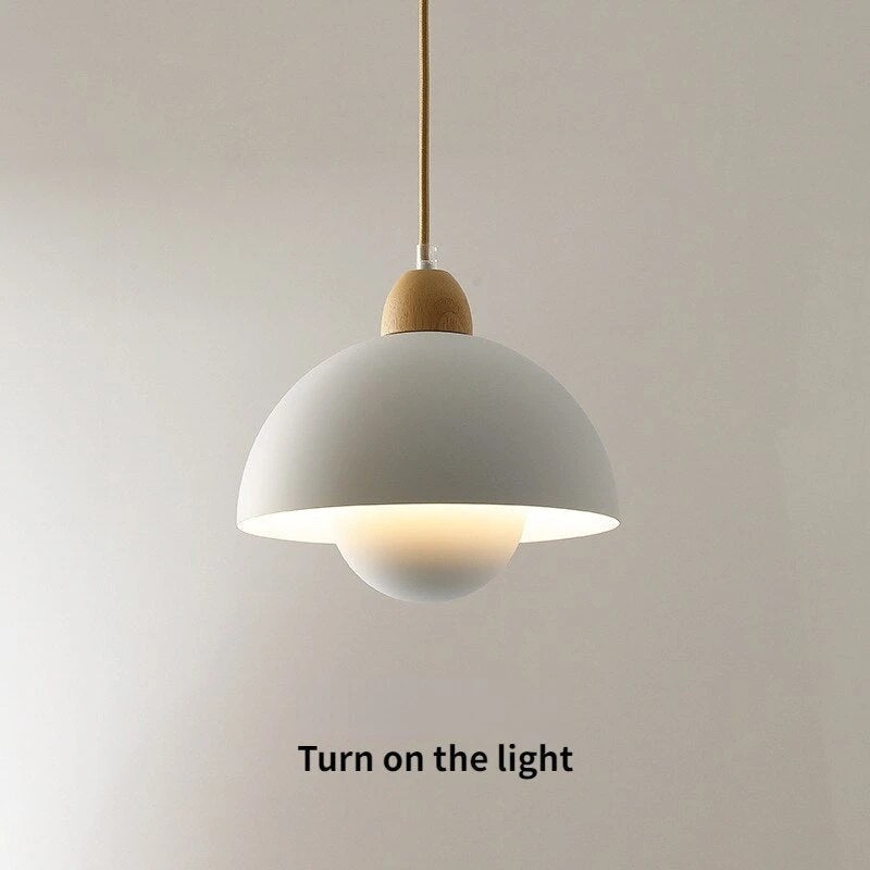 Macaron Flower Wooden & Metal Pendant Light S182