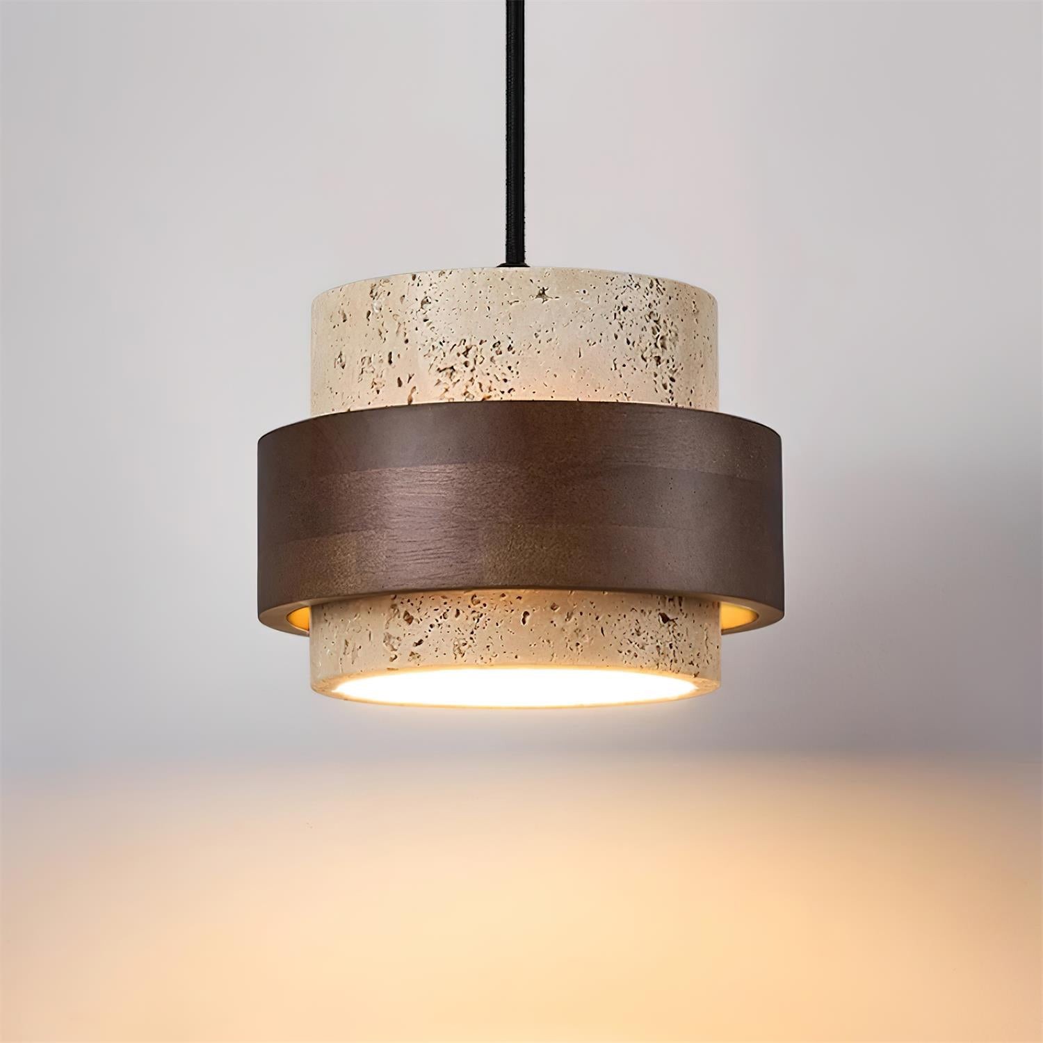 Travertine Drum Minimal Pendant - Kitchen Island Light M169
