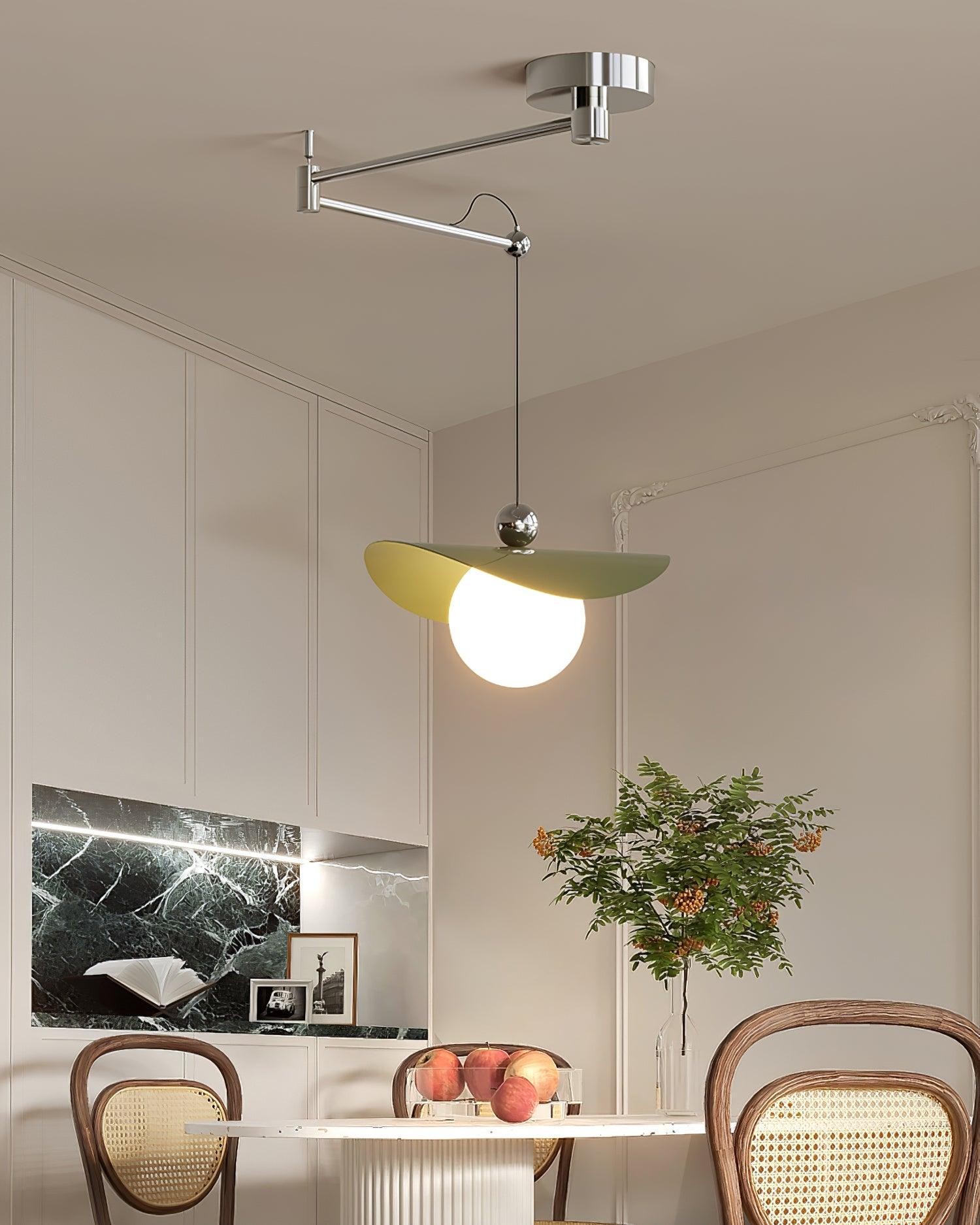 Simple Adjustable Metal Swing Arm Pendant Lamp G13
