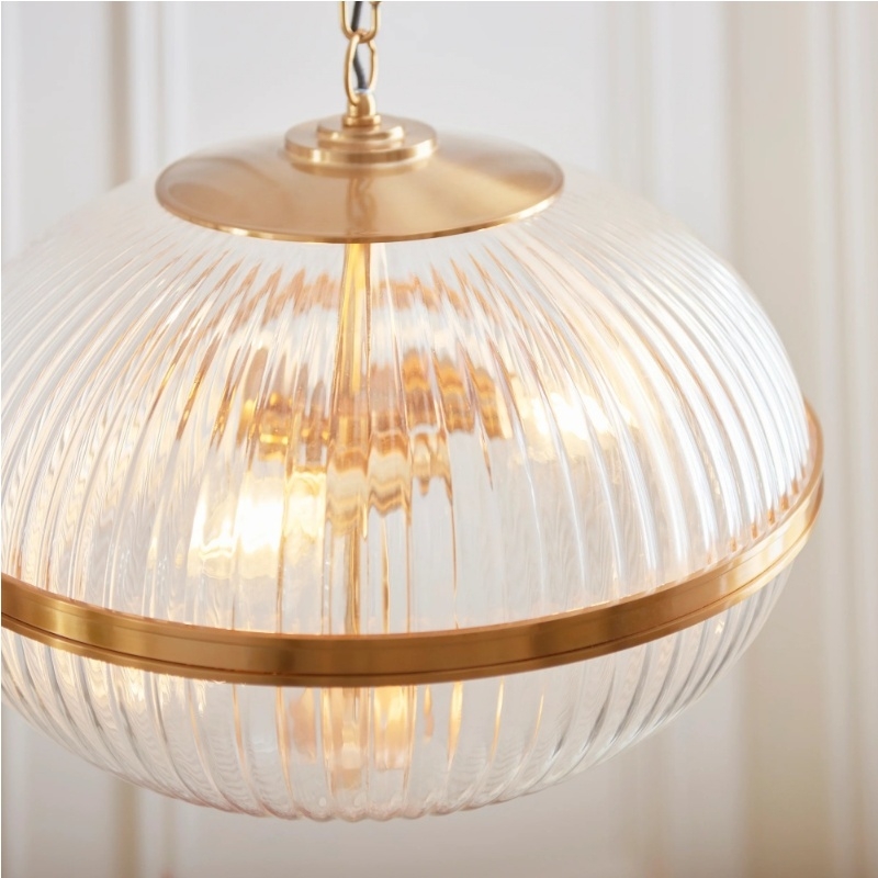Luntra Contemporary Multi-Light Pendant with Textured Glass for Bedrooms and Hallways T952