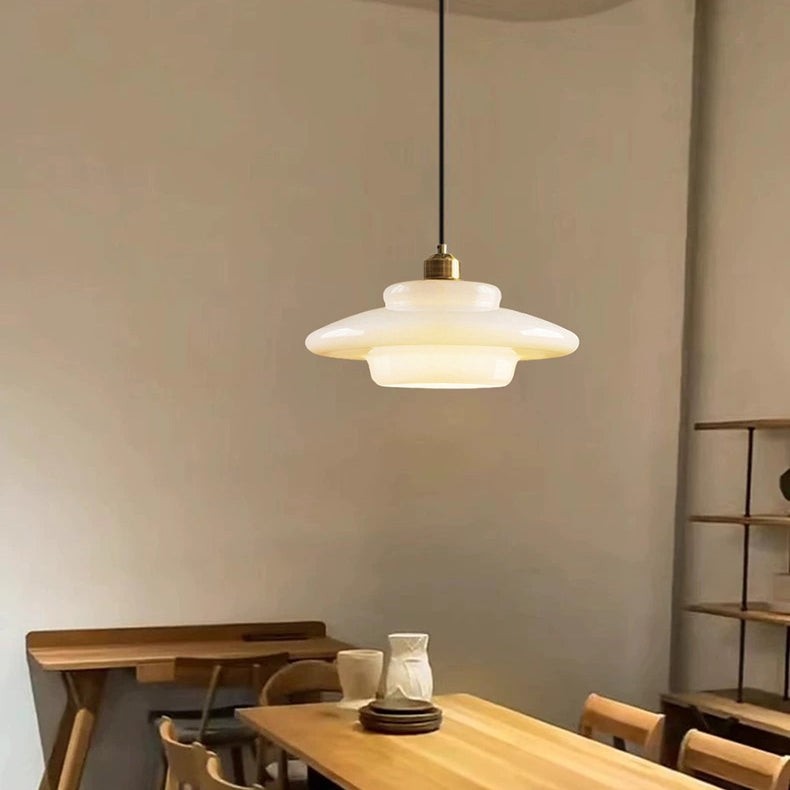 Multi Tier Art Glass Pendant Light - Mid-Century Style for Kitchen Island S93